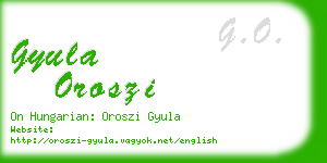 gyula oroszi business card